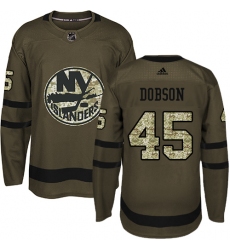 Youth Adidas New York Islanders #45 Noah Dobson Premier Green Salute to Service NHL Jersey
