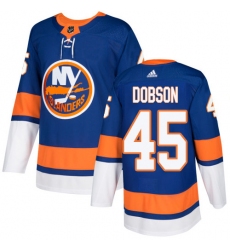 Youth Adidas New York Islanders #45 Noah Dobson Premier Royal Blue Home NHL Jersey