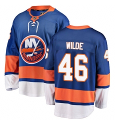 Men's New York Islanders #46 Bode Wilde Fanatics Branded Royal Blue Home Breakaway NHL Jersey