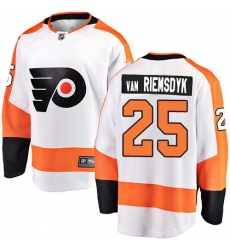 Youth Philadelphia Flyers #25 James Van Riemsdyk Fanatics Branded White Away Breakaway NHL Jersey