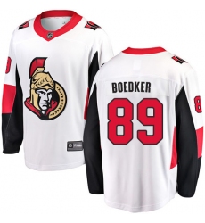 Youth Ottawa Senators #89 Mikkel Boedker Fanatics Branded White Away Breakaway NHL Jersey