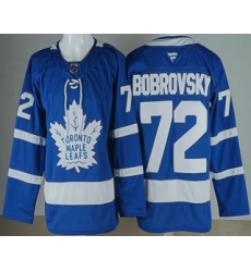 Men's Toronto Maple Leafs #72 Sergei Bobrovsky Blue Authentitc Jersey