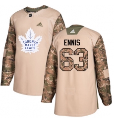 Men's Adidas Toronto Maple Leafs #63 Tyler Ennis Authentic Camo Veterans Day Practice NHL Jersey