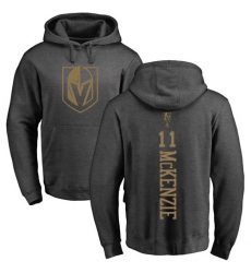 NHL Adidas Vegas Golden Knights #11 Curtis McKenzie Charcoal One Color Backer Pullover Hoodie