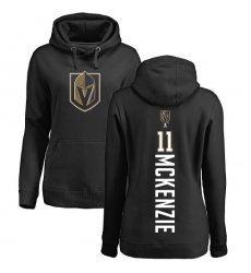 NHL Women's Adidas Vegas Golden Knights #11 Curtis McKenzie Black Backer Pullover Hoodie