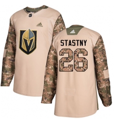 Men's Adidas Vegas Golden Knights #26 Paul Stastny Authentic Camo Veterans Day Practice NHL Jersey