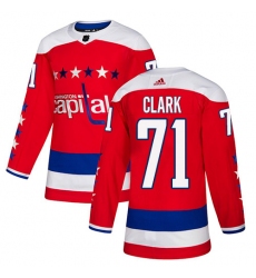 Youth Adidas Washington Capitals #71 Kody Clark Authentic Red Alternate NHL Jersey