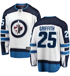 Youth Winnipeg Jets #25 Seth Griffith Fanatics Branded White Away Breakaway NHL Jersey