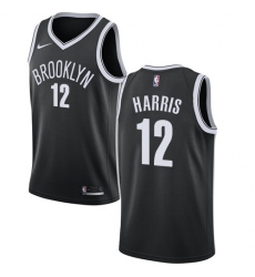 Men's Nike Brooklyn Nets #12 Joe Harris Swingman Black NBA Jersey - Icon Edition