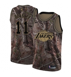 Women's Nike Los Angeles Lakers #11 Michael Beasley Swingman Camo Realtree Collection NBA Jersey