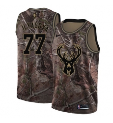 Men's Nike Milwaukee Bucks #77 Ersan Ilyasova Swingman Camo Realtree Collection NBA Jersey