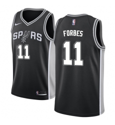 Youth Nike San Antonio Spurs #11 Bryn Forbes Swingman Black NBA Jersey - Icon Edition