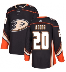 Men's Adidas Anaheim Ducks #20 Pontus Aberg Black Home Authentic Stitched NHL Jersey