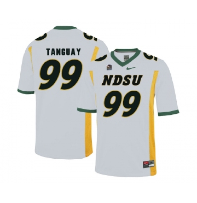 North Dakota State Bison 99 Nate Tanguay White College Football Jersey