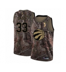 Men's Toronto Raptors #33 Marc Gasol Swingman Camo Realtree Collection 2019 Basketball Finals Champions Jersey