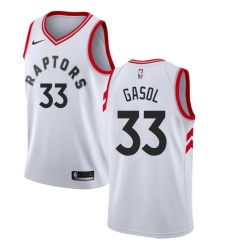 Women's Nike Toronto Raptors #33 Marc Gasol White Women's NBA Swingman Association Edition Jersey