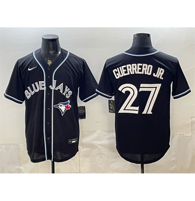 Men's Toronto Blue Jays #27 Vladimir Guerrero Jr. 2026 Fashion Replica Black Out Stitched Baseball Jersey