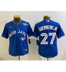 Youth Toronto Blue Jays #27 Vladimir Guerrero Jr. Royal 2025 World Series Cool Base Stitched Baseball Jersey