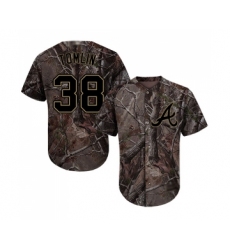 Youth Atlanta Braves #38 Josh Tomlin Authentic Camo Realtree Collection Flex Base Baseball Jersey