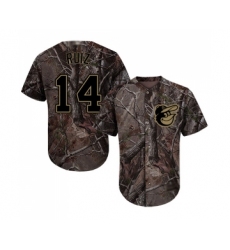 Youth Baltimore Orioles #14 Rio Ruiz Authentic Camo Realtree Collection Flex Base Baseball Jersey