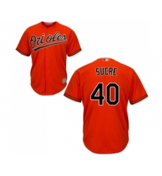 Men's Baltimore Orioles #40 Jesus Sucre Replica Orange Alternate Cool Base Baseball Jersey