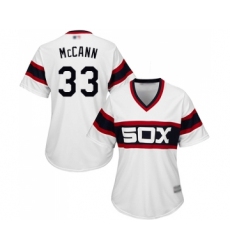 Women's Chicago White Sox #33 James McCann Replica White 2013 Alternate Home Cool Base Baseball Jersey