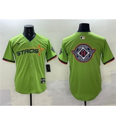 Men's Houston Astros Team Big Logo Green 2025 City Connect Limited Stitched Baseball Jersey
