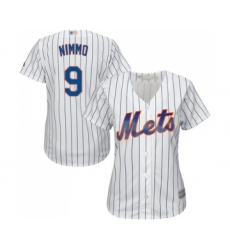 Women's New York Mets #9 Brandon Nimmo Authentic White Home Cool Base Baseball Jersey