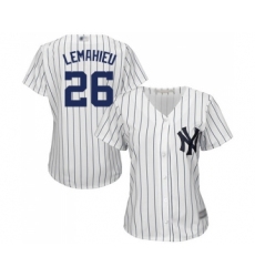 Women's New York Yankees #26 DJ LeMahieu Authentic White Home Baseball Jersey