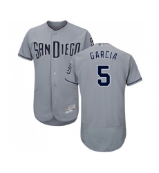 Men's San Diego Padres #5 Greg Garcia Authentic Grey Road Cool Base Baseball Jersey
