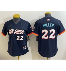 Youth San Diego Padres #22 Mason Miller Obsidian 2026 City Connect Stadium Stitched Baseball Jersey