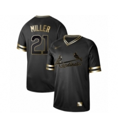 Men's St. Louis Cardinals #21 Andrew Miller Authentic Black Gold Fashion Baseball Jersey