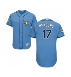 Men's Tampa Bay Rays #17 Austin Meadows Columbia Alternate Flex Base Authentic Collection Baseball Jersey