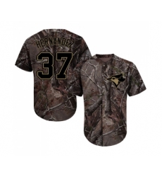 Youth Toronto Blue Jays #37 Teoscar Hernandez Authentic Camo Realtree Collection Flex Base Baseball Jersey