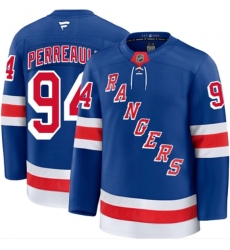 Men's New York Rangers #94 Gabe Perreault Royal Home Stitched Hockey Jersey