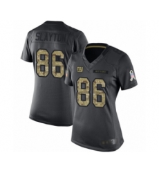 Women's New York Giants #86 Darius Slayton Limited Black 2016 Salute to Service Football Jersey
