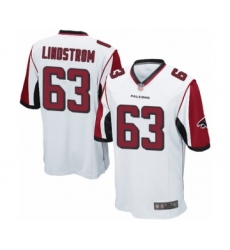 Men's Atlanta Falcons #63 Chris Lindstrom Game White Football Jersey