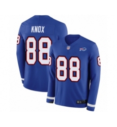 Youth Buffalo Bills #88 Dawson Knox Limited Royal Blue Therma Long Sleeve Football Jersey