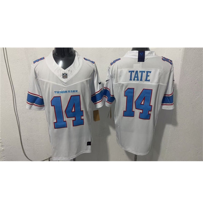 Men's Tennessee Titans #14 Carnell Tate White 2026 F.U.S.E. Vapor Limited Football Stitched Jersey