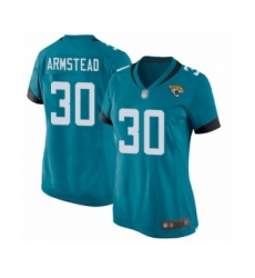 Women's Jacksonville Jaguars #30 Ryquell Armstead Game Teal Green Alternate Football Jersey