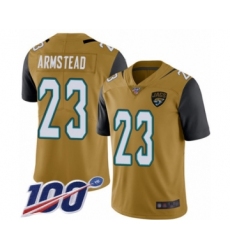Youth Jacksonville Jaguars #23 Ryquell Armstead Limited Gold Rush Vapor Untouchable 100th Season Football Jersey