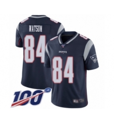 Men's New England Patriots #84 Benjamin Watson Navy Blue Team Color Vapor Untouchable Limited Player 100th Season Football Jersey