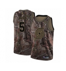 Men's Portland Trail Blazers #5 Rodney Hood Swingman Camo Realtree Collection Basketball Jersey
