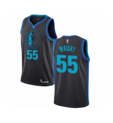 Men's Dallas Mavericks #55 Delon Wright Authentic Charcoal Basketball Jersey - City Edition