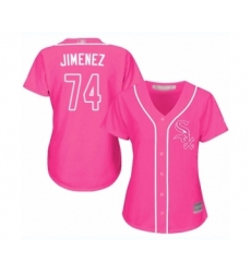 Women's Chicago White Sox #74 Eloy Jimenez Authentic Pink Fashion Cool Base Baseball Jersey