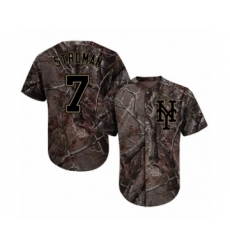 Youth New York Mets #7 Marcus Stroman Authentic Camo Realtree Collection Flex Base Baseball Jersey