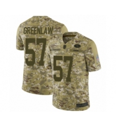 Men's San Francisco 49ers #57 Dre Greenlaw Limited Camo 2018 Salute to Service Football Jersey