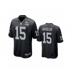 Men's Oakland Raiders #15 Nelson Agholor Black 2020 Inaugural Season Game Jersey