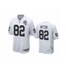 Men's Oakland Raiders #82 Jason Witten White 2020 Inaugural Season Game Jersey