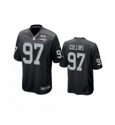 Men's Oakland Raiders #97 Maliek Collins Black 2020 Inaugural Season Game Jersey